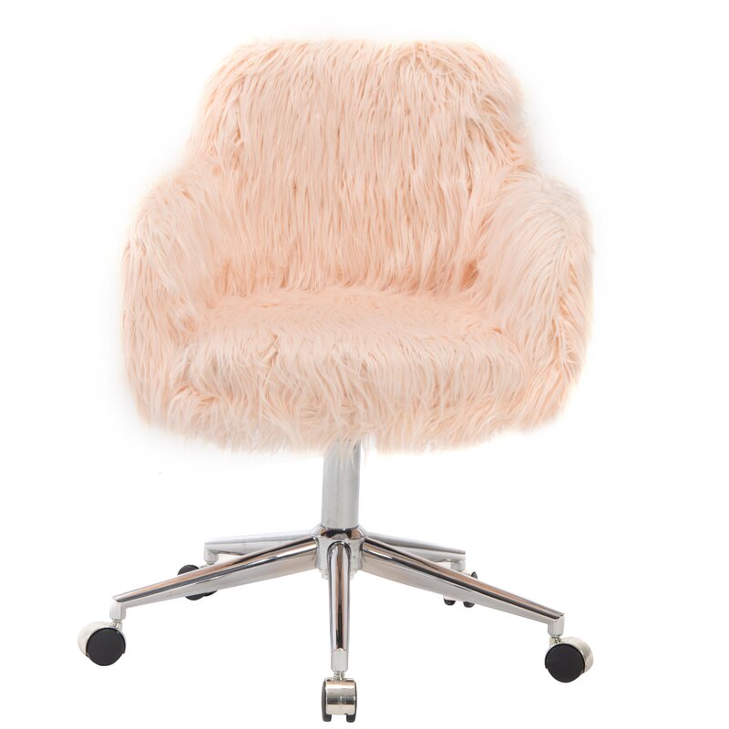 urban shop faux fur task office chair